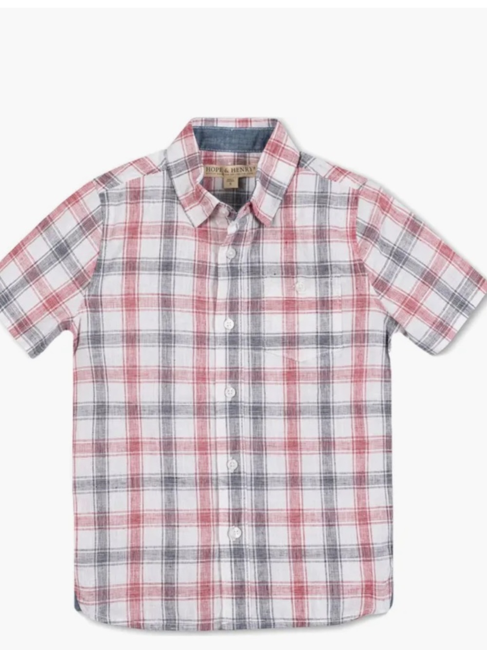 NWT Hope and Henry Linen Baby Button Down Shirt XXS